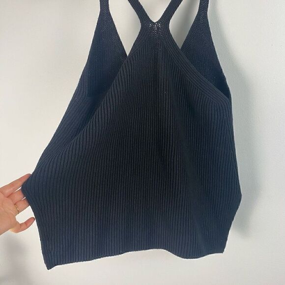 Helmut Lang Ribbed Cotton Racerback Sweater Tank - Picture 11 of 11